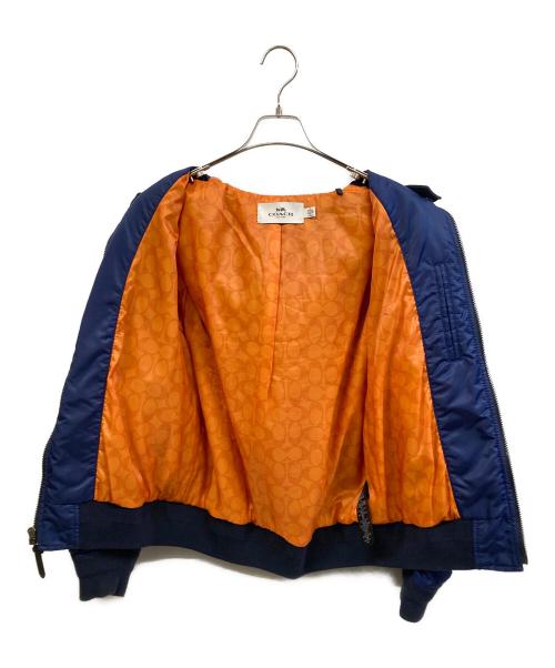 COACH（コーチ）COACH (コーチ) フライトジャケット ネイビー×ブラック サイズ:Sの古着・服飾アイテム