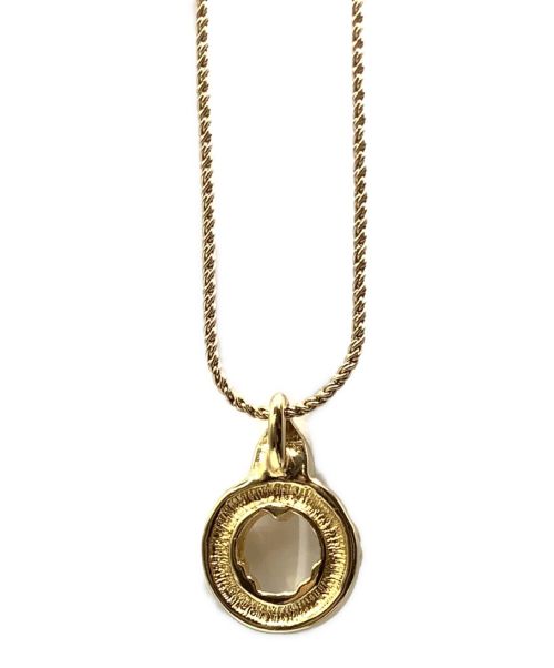 Christian Dior（クリスチャン ディオール）Christian Dior (クリスチャン ディオール) ロゴ・ラインストーンネックレス ゴールドカラーの古着・服飾アイテム