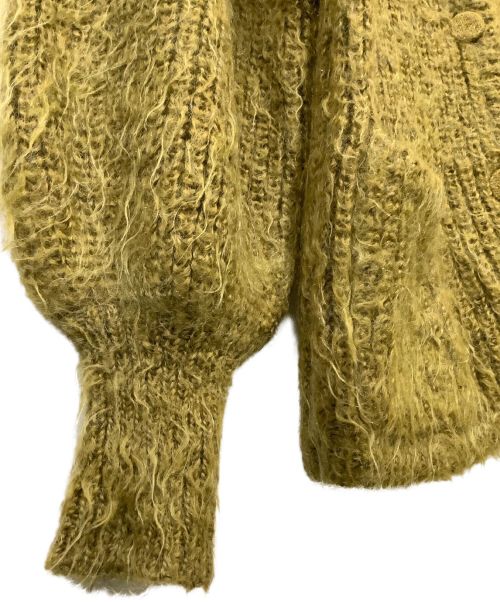 CLANE（クラネ）CLANE (クラネ) SHAGGY OVER CARDIGAN 黄緑 サイズ:1の古着・服飾アイテム