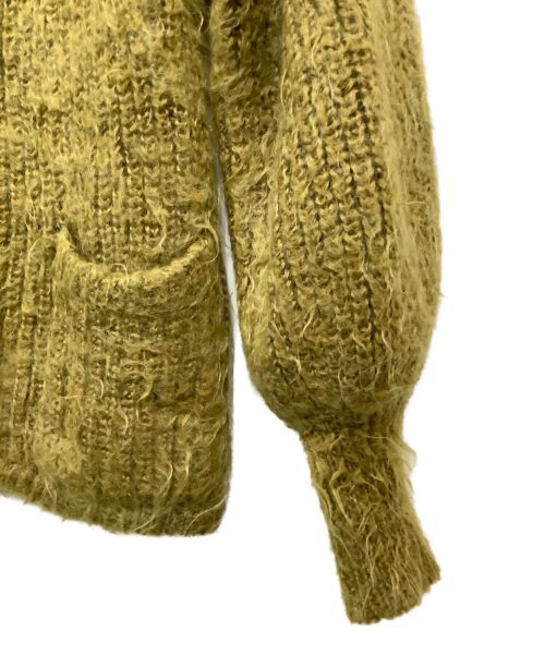 CLANE（クラネ）CLANE (クラネ) SHAGGY OVER CARDIGAN 黄緑 サイズ:1の古着・服飾アイテム