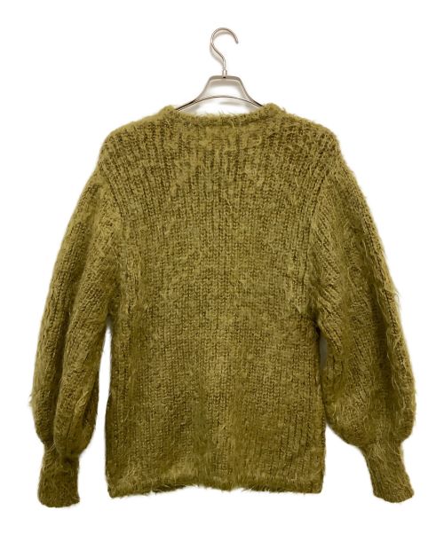CLANE（クラネ）CLANE (クラネ) SHAGGY OVER CARDIGAN 黄緑 サイズ:1の古着・服飾アイテム