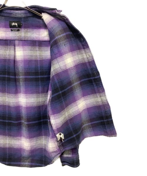 stussy（ステューシー）stussy (ステューシー) コットンシャツ パープル サイズ:Sの古着・服飾アイテム