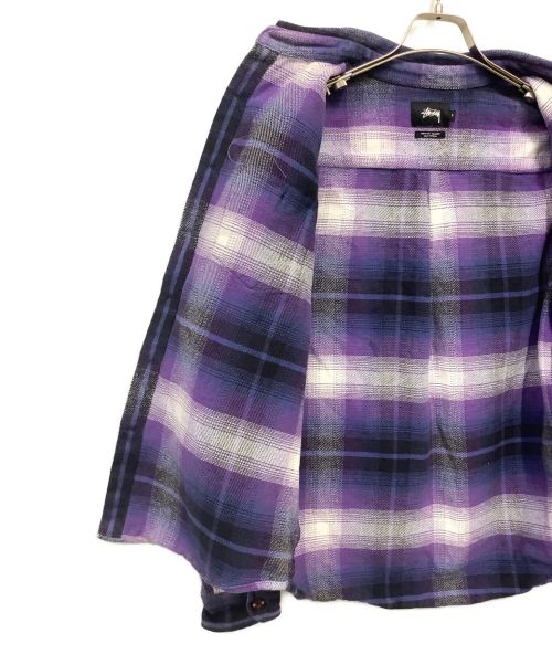 stussy（ステューシー）stussy (ステューシー) コットンシャツ パープル サイズ:Sの古着・服飾アイテム