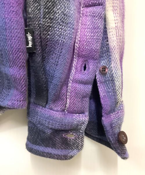 stussy（ステューシー）stussy (ステューシー) コットンシャツ パープル サイズ:Sの古着・服飾アイテム