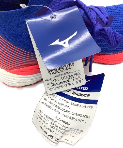 MIZUNO（ミズノ）MIZUNO (ミズノ) ウエーブデュエル NEO ブルー×ピンク サイズ:23.0 未使用品の古着・服飾アイテム