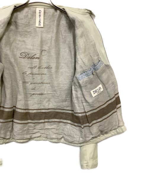DELANCI（デランシー）DELANCI (デランシー) シングルライダースジャケット オフホワイト サイズ:SIZE 46の古着・服飾アイテム