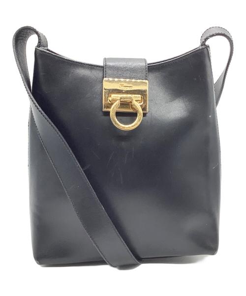 Salvatore Ferragamo（サルヴァトーレ フェラガモ）Salvatore Ferragamo (サルヴァトーレ フェラガモ) ガンチーニショルダーバッグ ブラックの古着・服飾アイテム