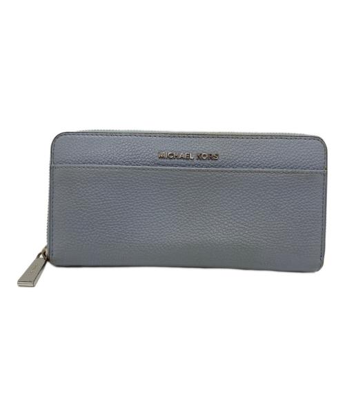 MICHAEL KORS（マイケル・コース）MICHAEL KORS (マイケルコース) ラウンドファスナー長財布 サックスブルーの古着・服飾アイテム