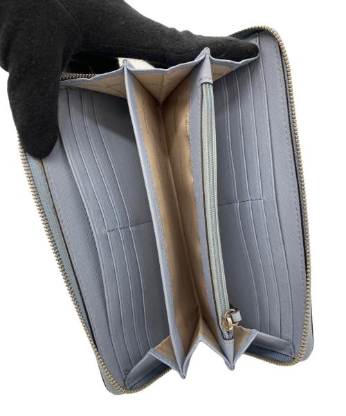 MICHAEL KORS（マイケル・コース）MICHAEL KORS (マイケルコース) ラウンドファスナー長財布 サックスブルーの古着・服飾アイテム