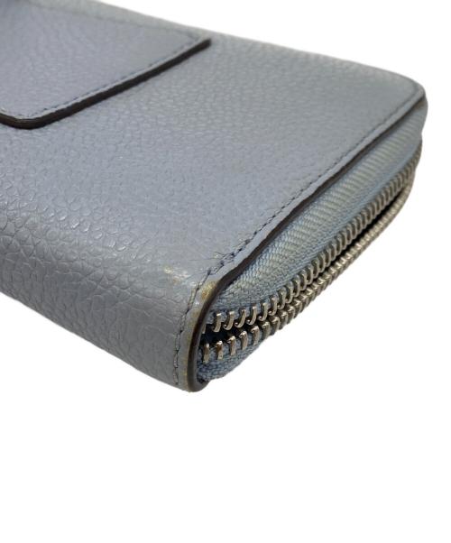 MICHAEL KORS（マイケル・コース）MICHAEL KORS (マイケルコース) ラウンドファスナー長財布 サックスブルーの古着・服飾アイテム