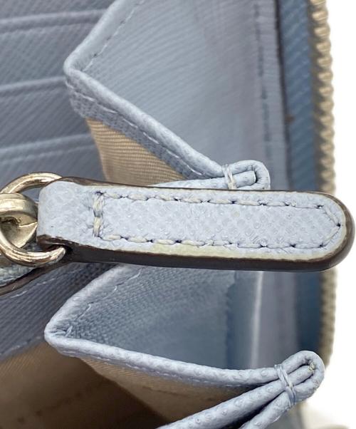 MICHAEL KORS（マイケル・コース）MICHAEL KORS (マイケルコース) ラウンドファスナー長財布 サックスブルーの古着・服飾アイテム