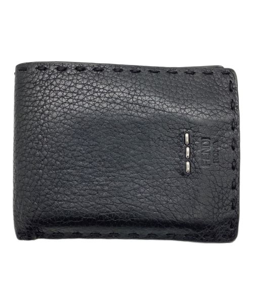 FENDI（フェンディ）FENDI (フェンディ) 2つ折り財布 ブラックの古着・服飾アイテム