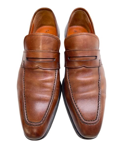 MAGNANNI（マグナーニ）MAGNANNI (マグナーニ) Uチップコインローファー ブラウン サイズ:Size 39の古着・服飾アイテム