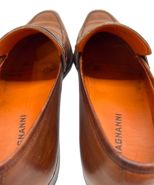 MAGNANNI（マグナーニ）MAGNANNI (マグナーニ) Uチップコインローファー ブラウン サイズ:Size 39の古着・服飾アイテム