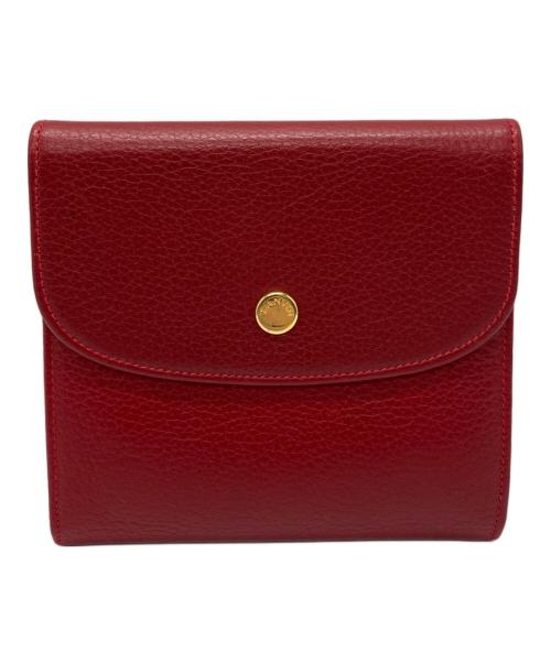 LANVIN（ランバン）LANVIN (ランバン) 2つ折り財布 レッドの古着・服飾アイテム