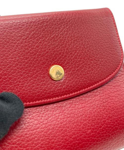 LANVIN（ランバン）LANVIN (ランバン) 2つ折り財布 レッドの古着・服飾アイテム
