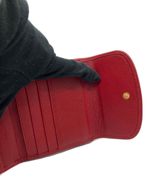 LANVIN（ランバン）LANVIN (ランバン) 2つ折り財布 レッドの古着・服飾アイテム