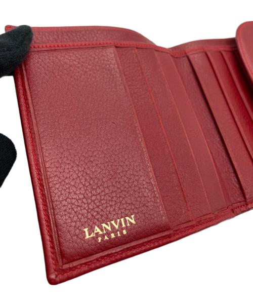 LANVIN（ランバン）LANVIN (ランバン) 2つ折り財布 レッドの古着・服飾アイテム