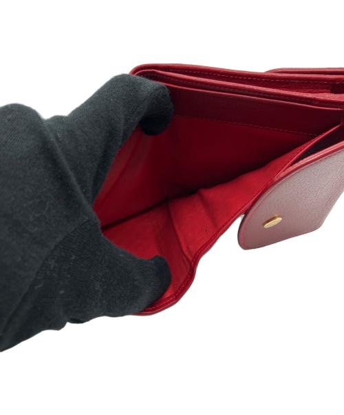 LANVIN（ランバン）LANVIN (ランバン) 2つ折り財布 レッドの古着・服飾アイテム