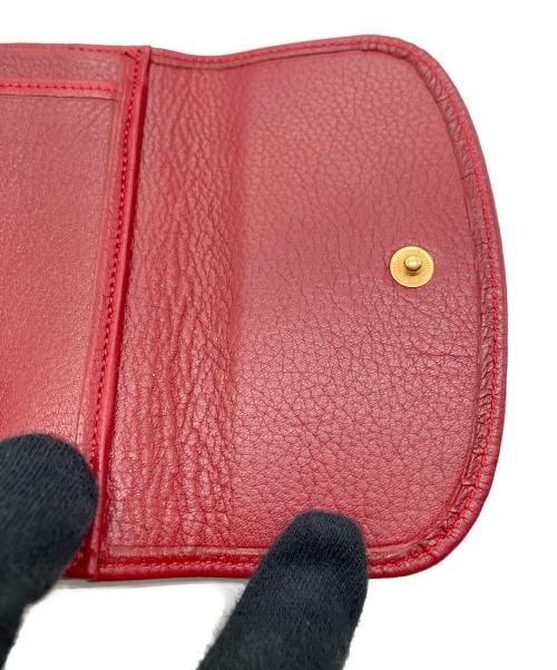 LANVIN（ランバン）LANVIN (ランバン) 2つ折り財布 レッドの古着・服飾アイテム