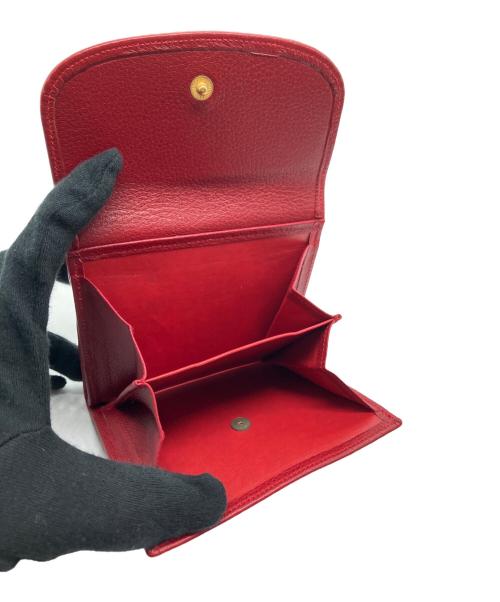 LANVIN（ランバン）LANVIN (ランバン) 2つ折り財布 レッドの古着・服飾アイテム