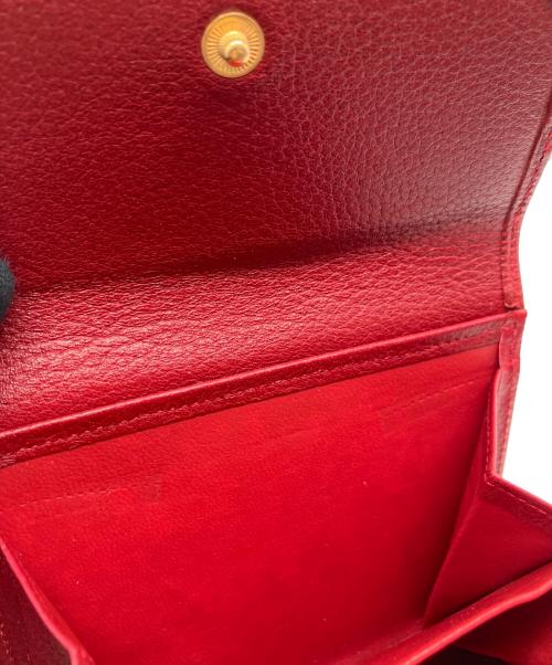 LANVIN（ランバン）LANVIN (ランバン) 2つ折り財布 レッドの古着・服飾アイテム