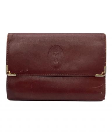 中古・古着通販】Cartier (カルティエ) がま口財布 ボルドー｜ブランド