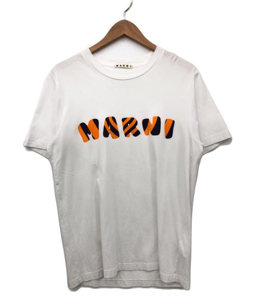 MARNI（マルニ）MARNI (マルニ) コットンロゴクルーネックTEE ホワイト サイズ:Sの古着・服飾アイテム