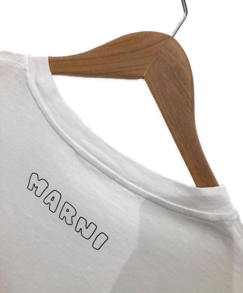 MARNI（マルニ）MARNI (マルニ) コットンロゴクルーネックTEE ホワイト サイズ:Sの古着・服飾アイテム