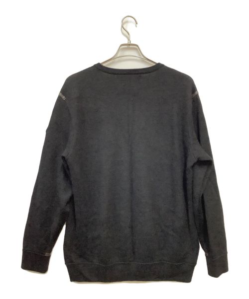 mout recon tailor（マウトリーコンテーラー）mout recon tailor (マウトリーコンテーラー) THE INOUE BROTHERS (イノウエブラザーズ) BABY ALPACA CREW NECK ブラック サイズ:サイズ表記無しの古着・服飾アイテム
