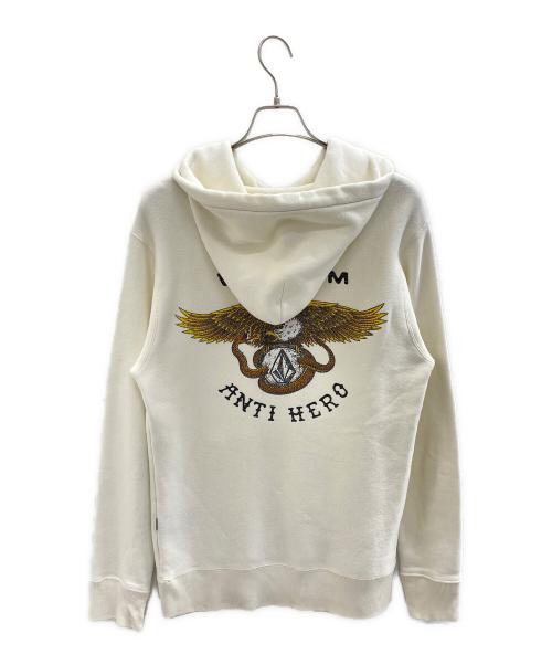VOLCOM（ボルコム）VOLCOM (ボルコム) プルオーバーパーカー ホワイト サイズ:Mの古着・服飾アイテム