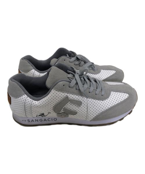 Sangacio（サンガッチョ）Sangacio (サンガッチョ) Brandalised (ブランダライズド) スニーカー グレー×ホワイト サイズ:27cmの古着・服飾アイテム