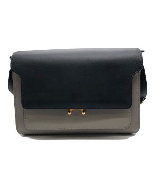 MARNI（マルニ）MARNI (マルニ) トランクミニショルダーバッグ ブラック×ベージュの古着・服飾アイテム