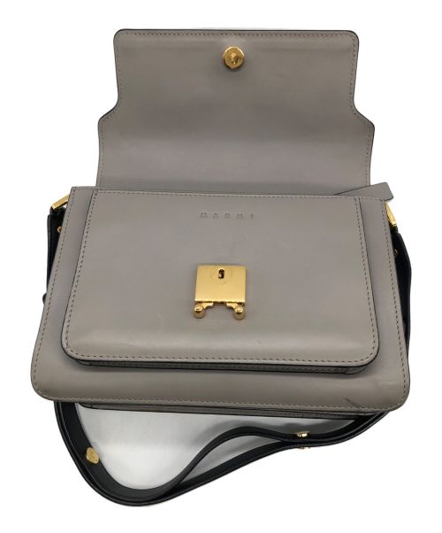 MARNI（マルニ）MARNI (マルニ) トランクミニショルダーバッグ ブラック×ベージュの古着・服飾アイテム