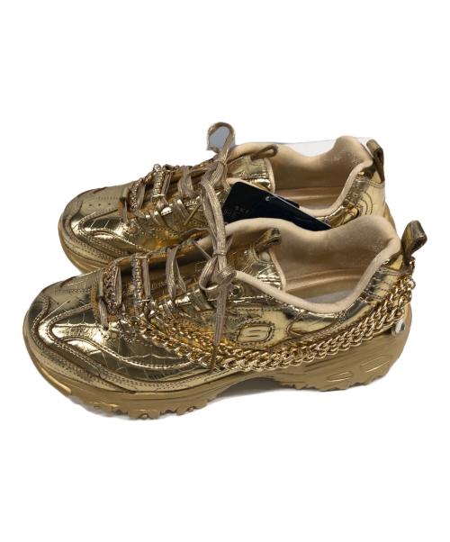 SKECHERS（スケッチャーズ）SKECHERS (スケッチャーズ)  PREMIUM HERITAGE D LITES EMPRESS GOLD  ゴールド サイズ:26 未使用品の古着・服飾アイテム