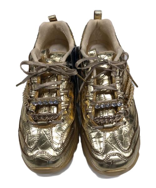 SKECHERS（スケッチャーズ）SKECHERS (スケッチャーズ)  PREMIUM HERITAGE D LITES EMPRESS GOLD  ゴールド サイズ:26 未使用品の古着・服飾アイテム