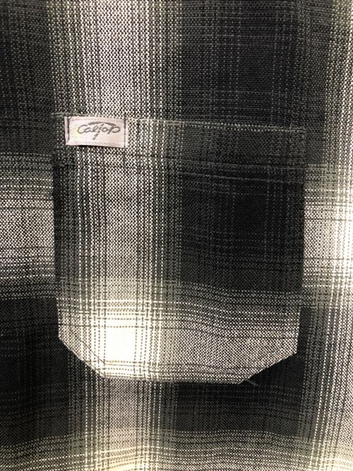 CalTop（キャルトップ）CalTop (キャルトップ) オンブレチェックシャツ ブラック×ホワイト サイズ:Mの古着・服飾アイテム
