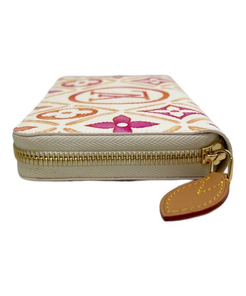 LOUIS VUITTON（ルイ ヴィトン）LOUIS VUITTON (ルイ ヴィトン) ジッピー ウォレット ホワイト×ピンクの古着・服飾アイテム