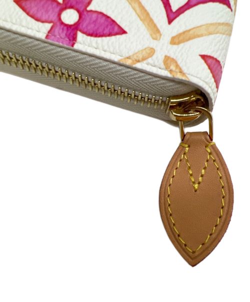 LOUIS VUITTON（ルイ ヴィトン）LOUIS VUITTON (ルイ ヴィトン) ジッピー ウォレット ホワイト×ピンクの古着・服飾アイテム