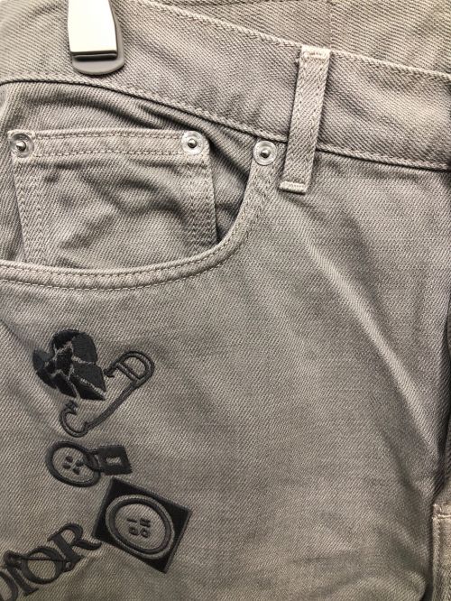 Christian Dior（クリスチャン ディオール）Christian Dior (クリスチャン ディオール) デニムパンツ グレー サイズ:71cmの古着・服飾アイテム
