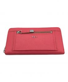 LAUREN RALPH LAUREN（ローレンラルフローレン）の古着「ラウンドファスナー長財布」｜ピンク