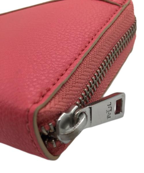 LAUREN RALPH LAUREN（ローレンラルフローレン）LAUREN RALPH LAUREN (ローレンラルフローレン) ラウンドファスナー長財布 ピンクの古着・服飾アイテム