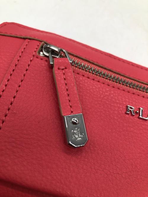 LAUREN RALPH LAUREN（ローレンラルフローレン）LAUREN RALPH LAUREN (ローレンラルフローレン) ラウンドファスナー長財布 ピンクの古着・服飾アイテム