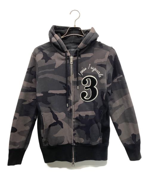 1piu1uguale3（ウノピュウノウグァーレトレ）1piu1uguale3 (ウノピュウノウグァーレトレ) ジップパーカー ブラック サイズ:IVの古着・服飾アイテム