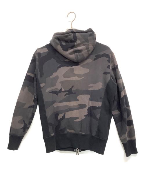 1piu1uguale3（ウノピュウノウグァーレトレ）1piu1uguale3 (ウノピュウノウグァーレトレ) ジップパーカー ブラック サイズ:IVの古着・服飾アイテム