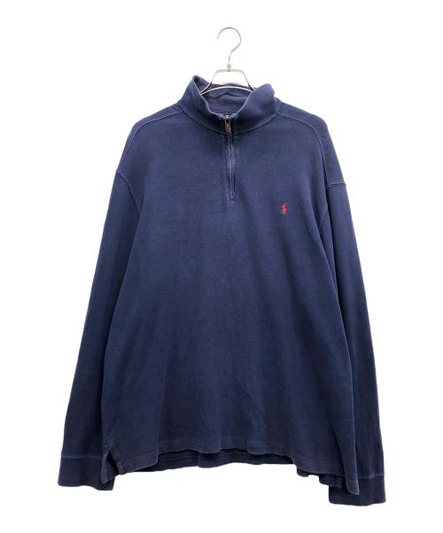 POLO RALPH LAUREN（ポロ・ラルフローレン）POLO RALPH LAUREN (ポロ・ラルフローレン) 【古着】ハーフジップスウェット ネイビー サイズ:SIZE XXLの古着・服飾アイテム