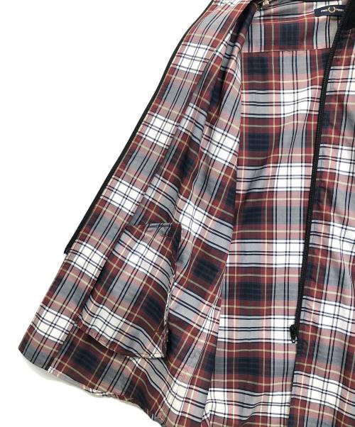 FRED PERRY（フレッドペリー）FRED PERRY (フレッドペリー) ジップブルゾン ブラウン×ホワイト サイズ:SIZE Mの古着・服飾アイテム