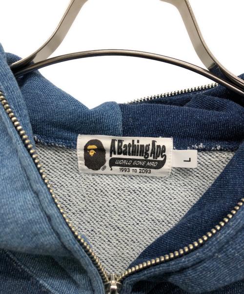 A BATHING APE（ア ベイシング エイプ）A BATHING APE (ア ベイシング エイプ) シャークパーカー インディゴ サイズ:SIZE Lの古着・服飾アイテム