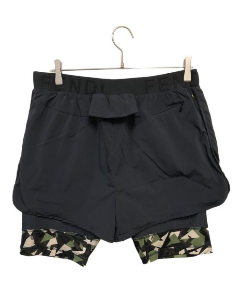 FENDI（フェンディ）FENDI (フェンディ) ハーフパンツ ブラック サイズ:Lの古着・服飾アイテム