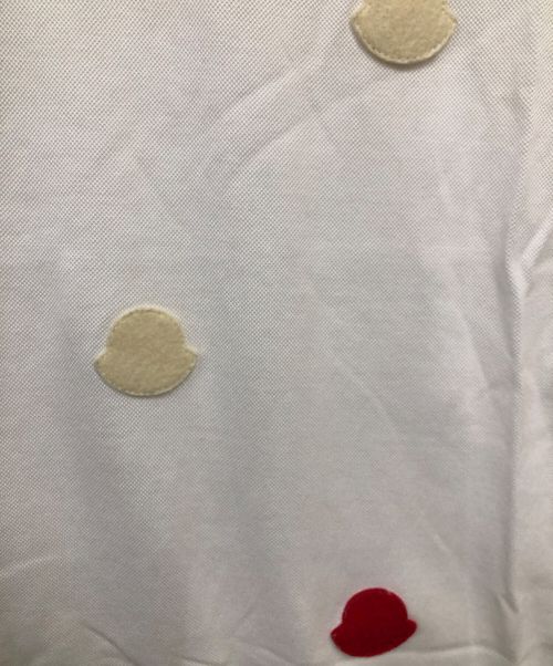MONCLER（モンクレール）MONCLER (モンクレール) ポロシャツ ホワイト サイズ:XLの古着・服飾アイテム